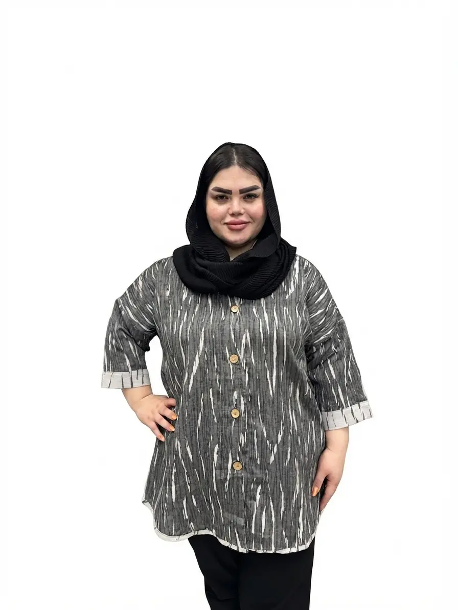شومیز دو رو سایز بزرگ زنانه، راحت و کاربردی
